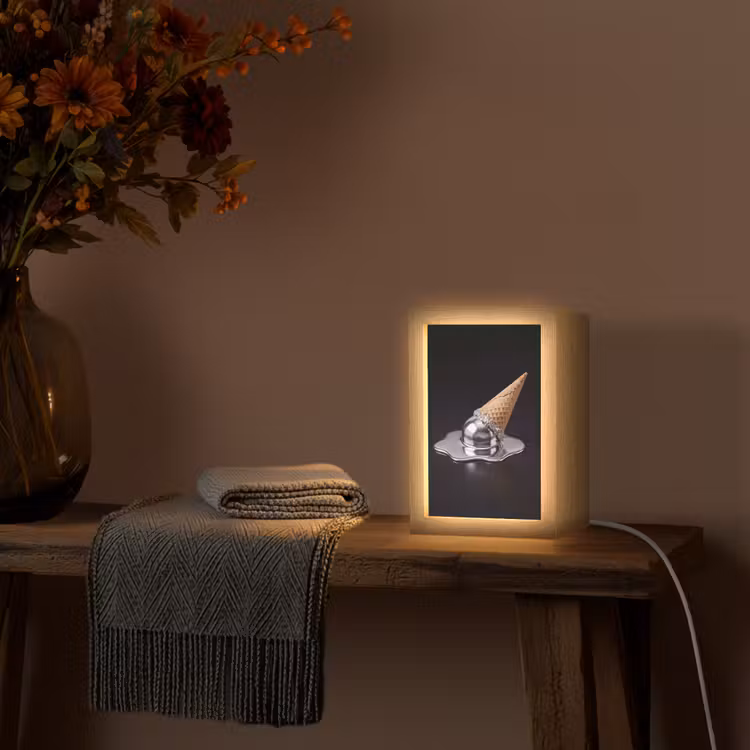 Personalisierte Lightbox - Eis – Metall – Abstrakt — 3