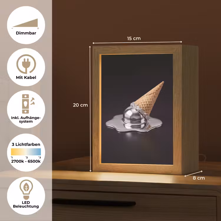 Personalisierte Lightbox - Eis – Metall – Abstrakt — 6