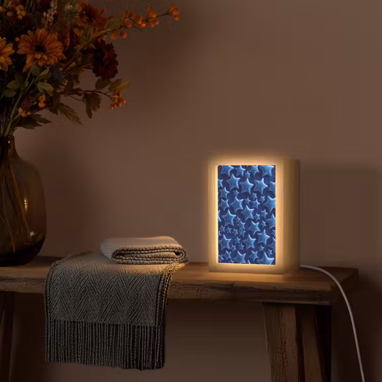 Personalisierte Lightbox - Muster mit blauen Sternen — 3