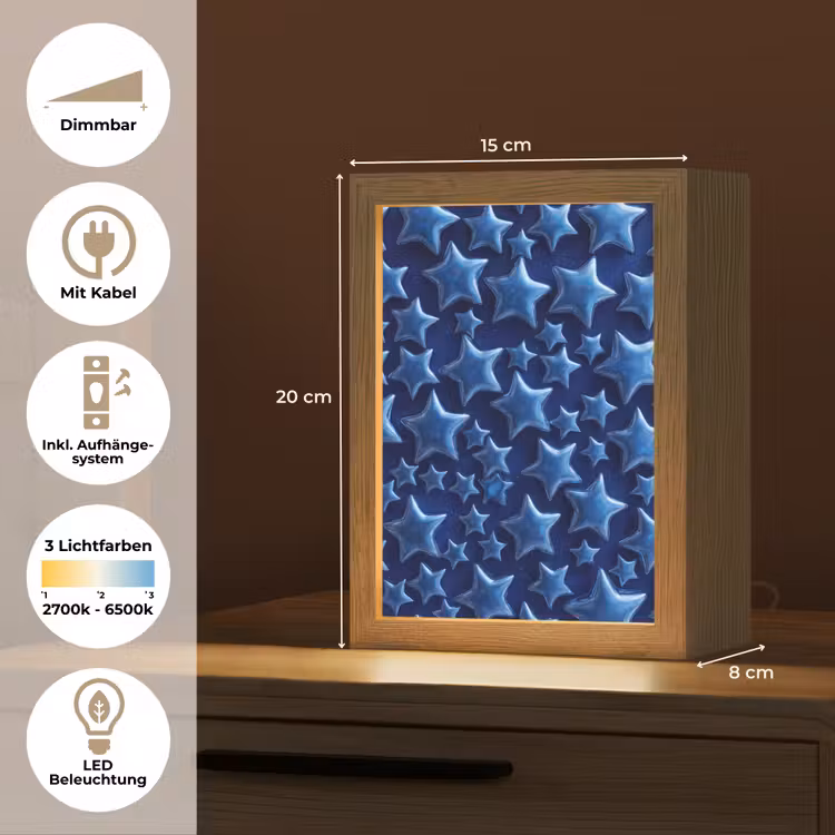 Personalisierte Lightbox - Muster mit blauen Sternen — 6