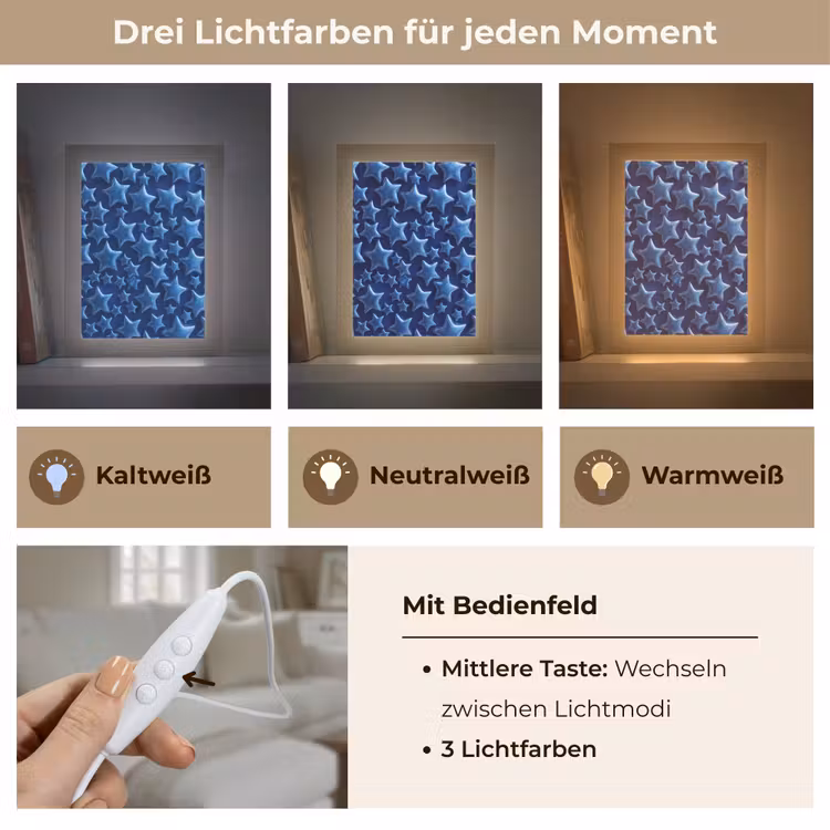 Personalisierte Lightbox - Muster mit blauen Sternen — 7