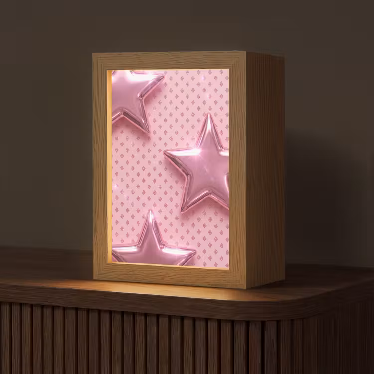 Personalisierte Lightbox - Sterne – Rosa – Abstrakt — 1