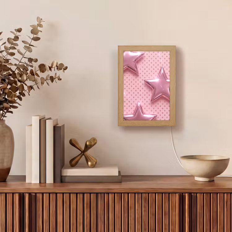 Personalisierte Lightbox - Sterne – Rosa – Abstrakt — 4