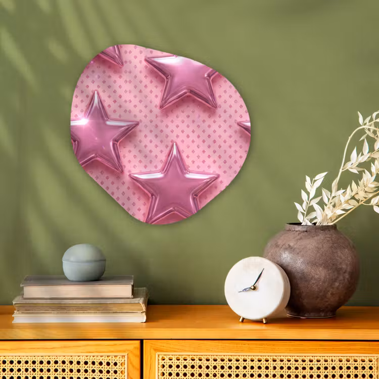 Forexbild Organische Form - Sterne – Rosa – Abstrakt — 2