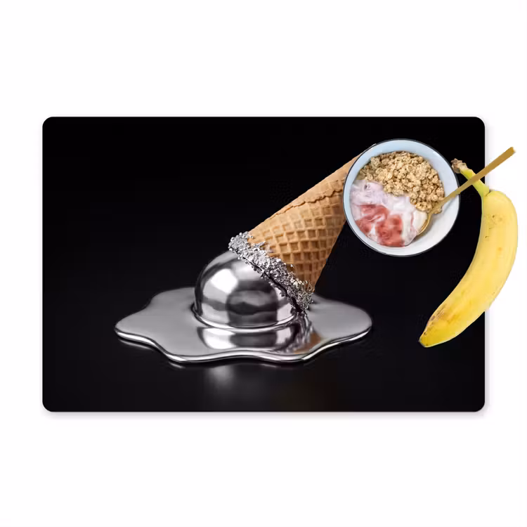 Tischset - 6 Stück - Eis – Metall – Abstrakt — 1