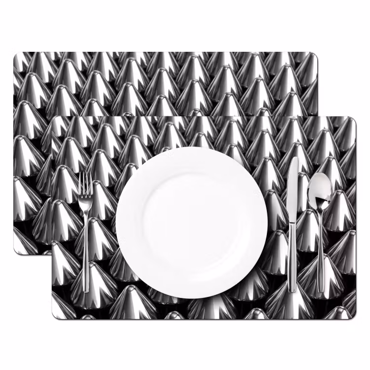 Tischset - 6 Stück - Metallkegel – Muster — 2