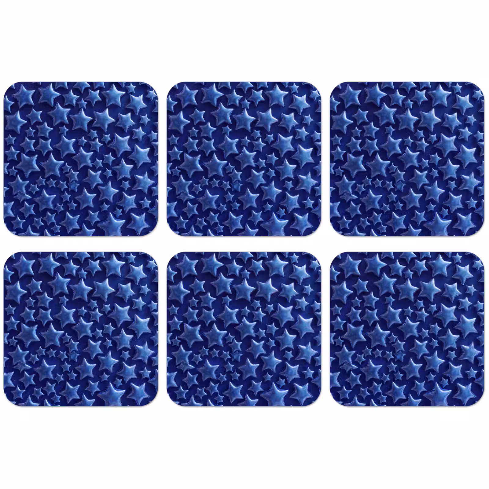 Untersetzer - Muster mit blauen Sternen — 1