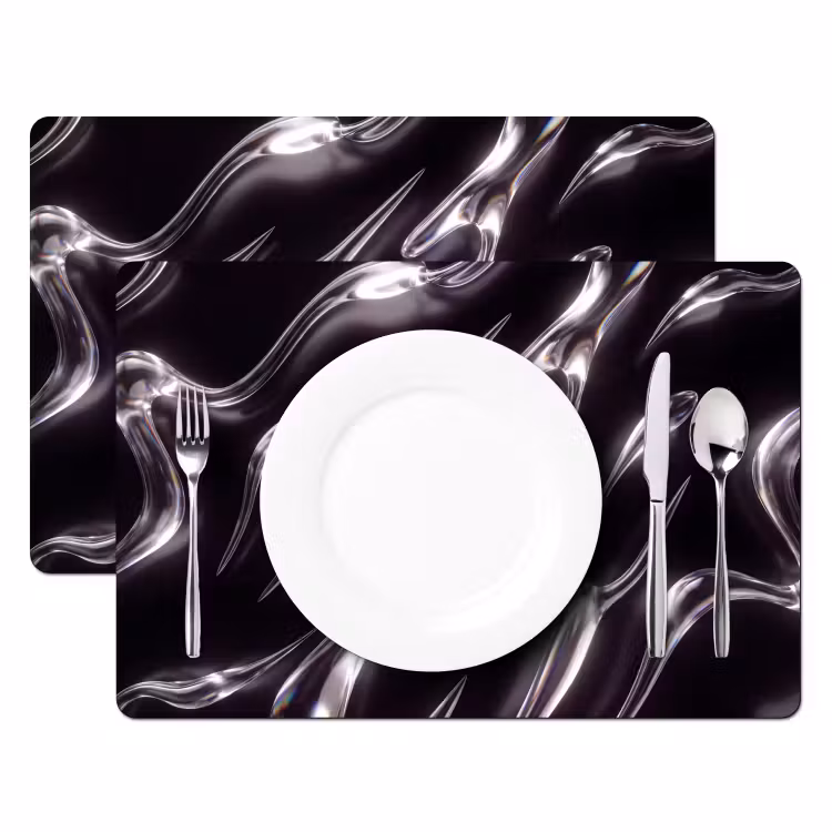 Tischset - 6 Stück - Glas – Formen – Abstrakt — 2