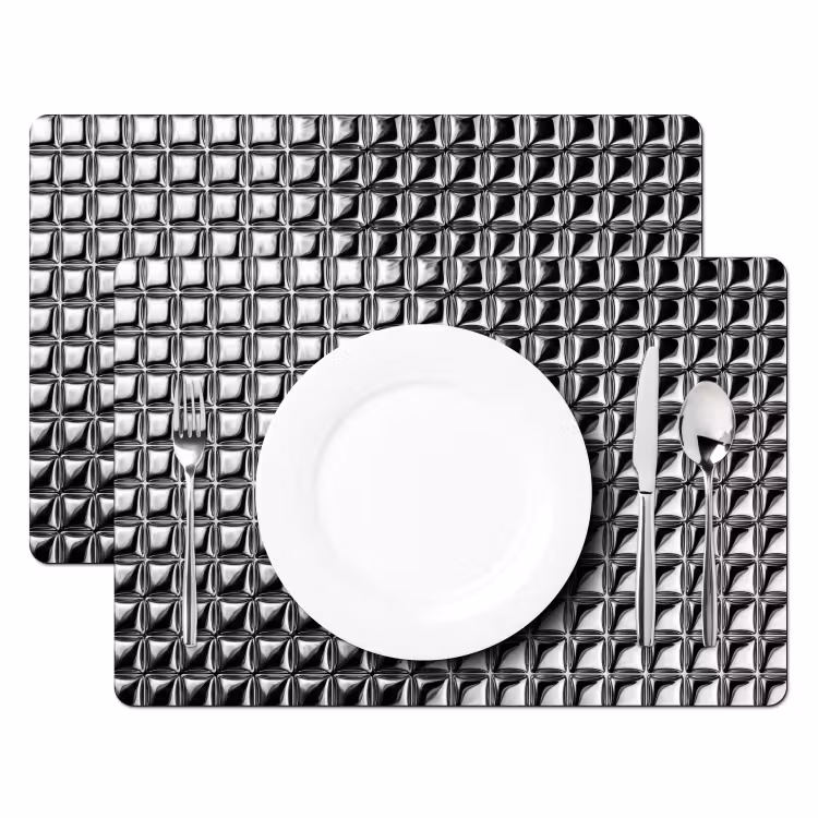 Tischset - 6 Stück - Muster – Abstrakt – Schwarz-Weiß — 2