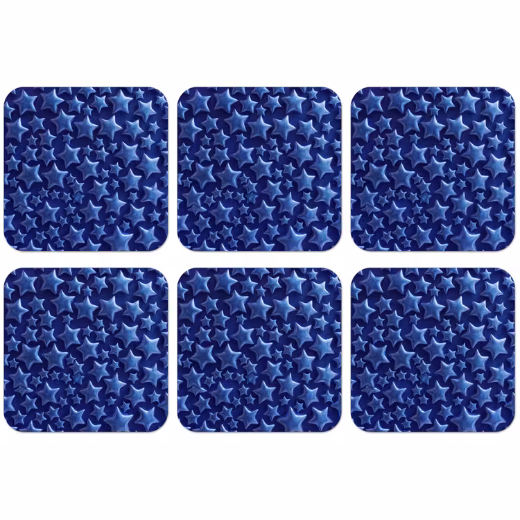 Untersetzer - Muster mit blauen Sternen — 1