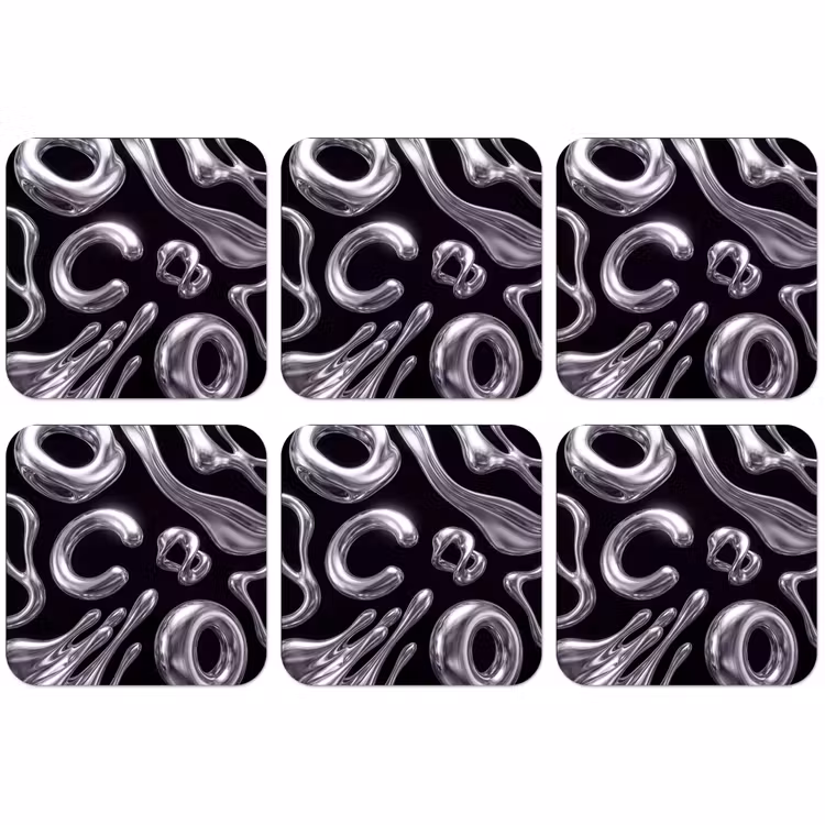 Untersetzer - Zusammenfassung – Formen – Silber — 1