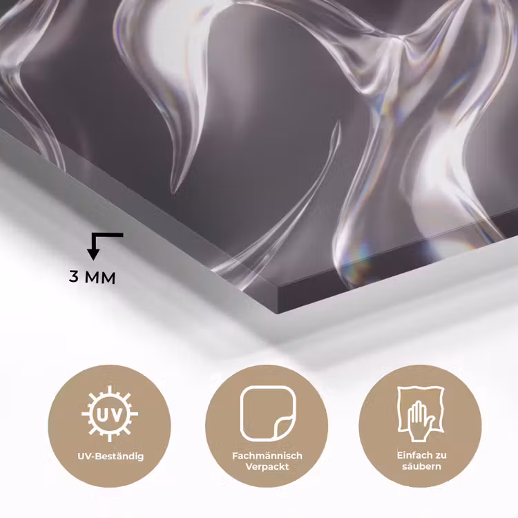 Glasbild - Glas – Formen – Abstrakt — 3