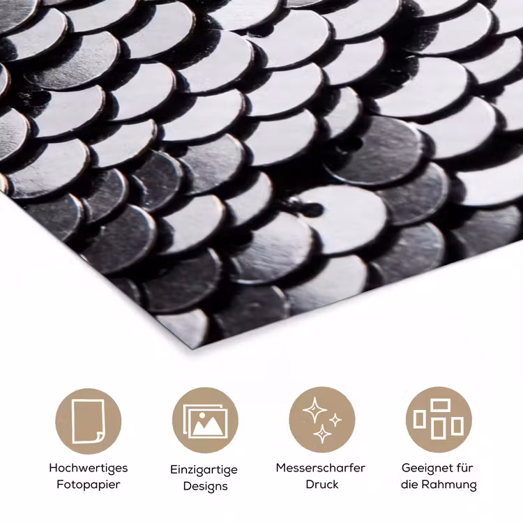 Poster - Pailletten – Silber – Muster — 5