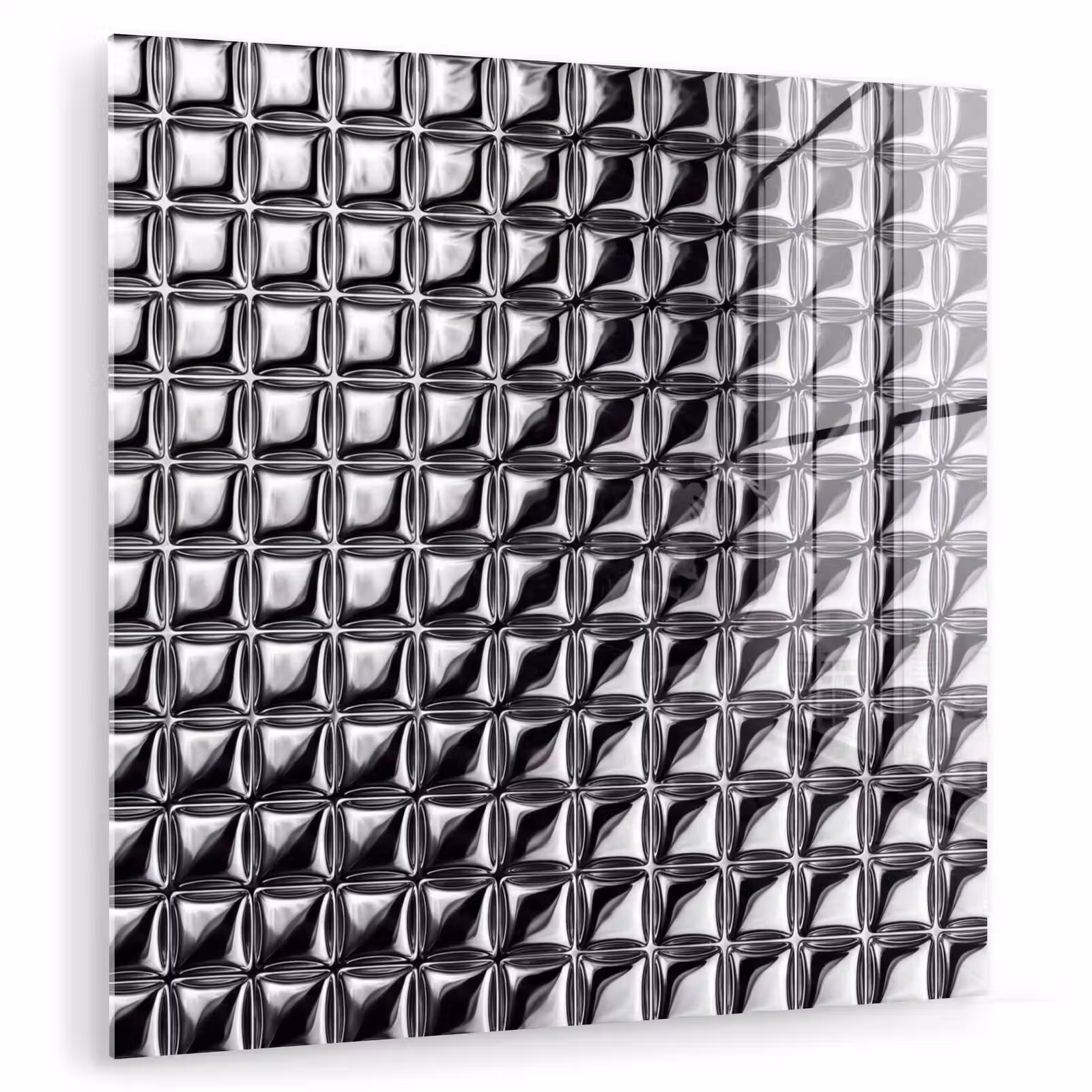 Glasbild - Muster – Abstrakt – Schwarz-Weiß — 1