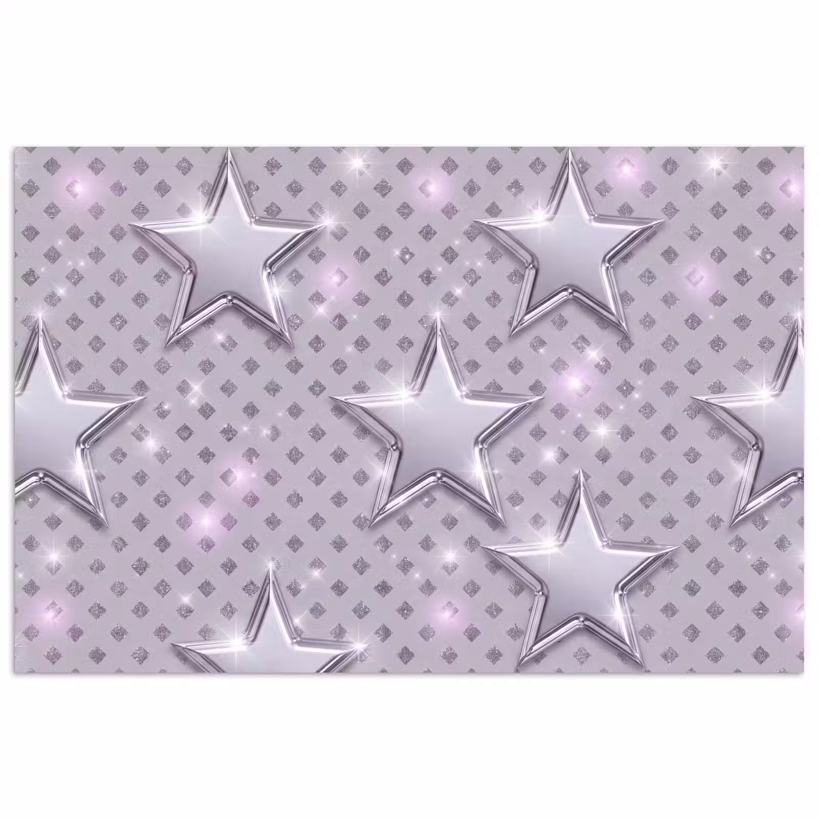 Poster - Sterne – Silber – Abstrakt — 1