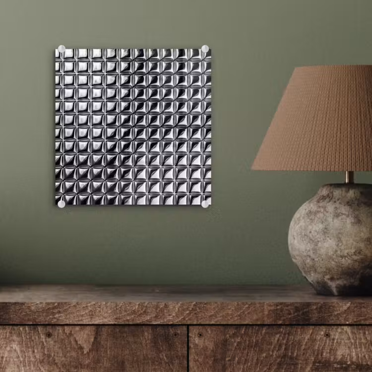 Glasbild - Muster – Abstrakt – Schwarz-Weiß — 4