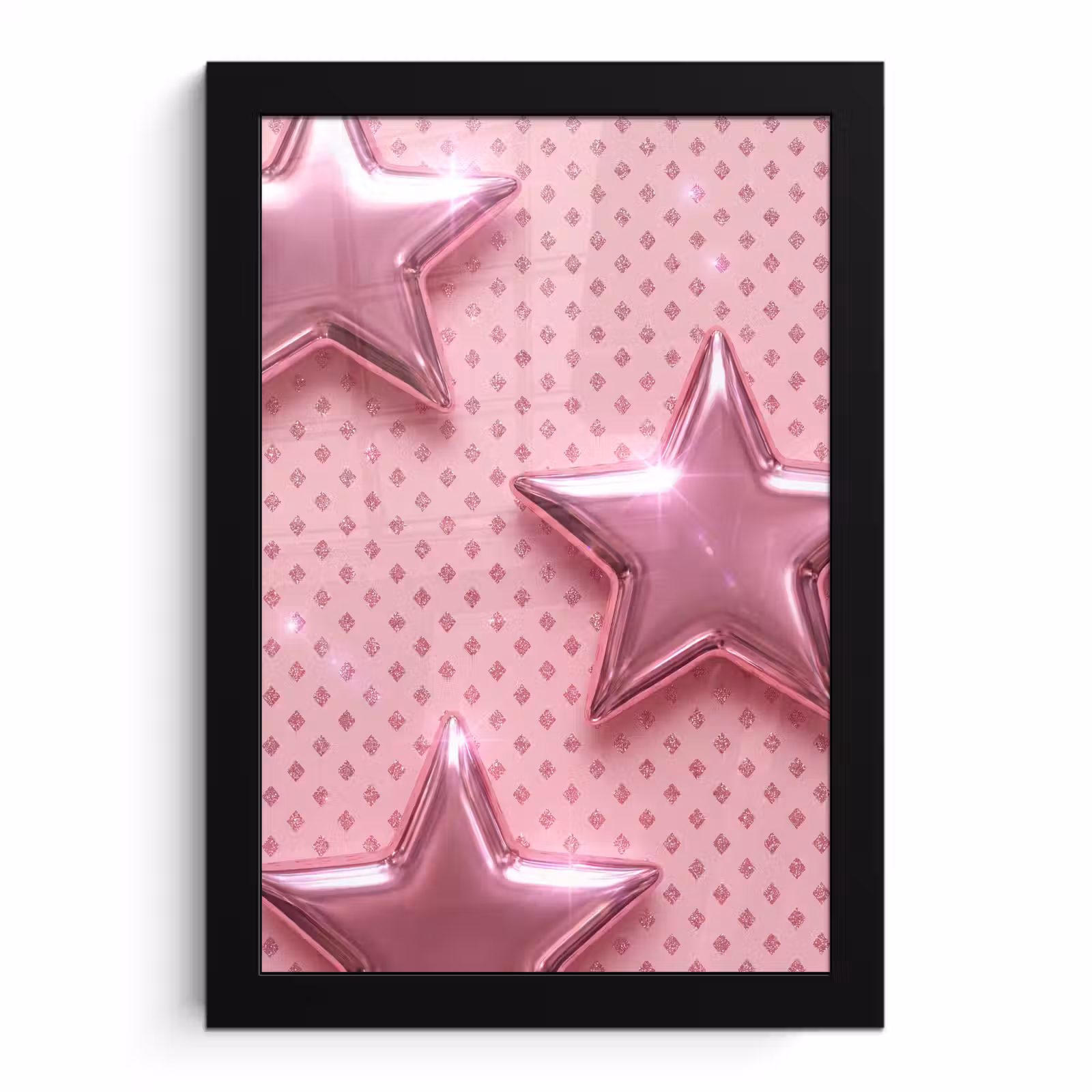 Bilder mit Rahmen - Sterne – Rosa – Abstrakt — 1