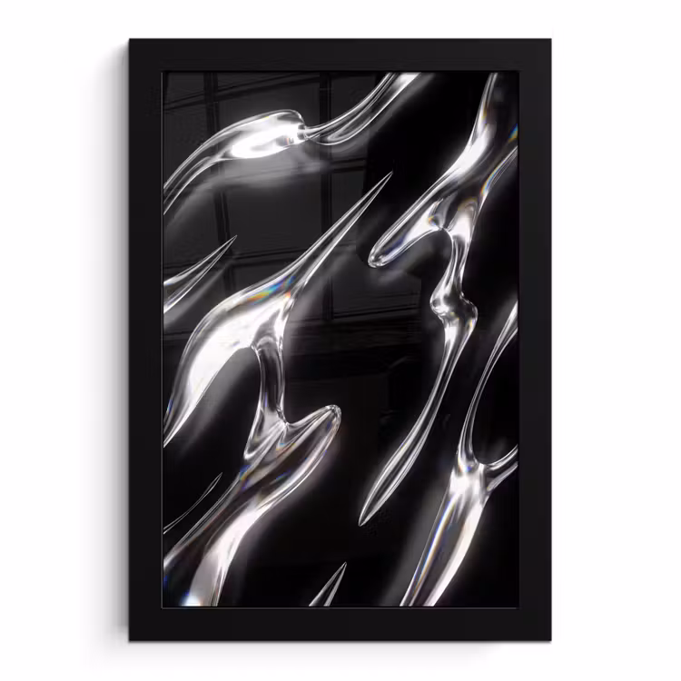 Bilder mit Rahmen - Glas – Formen – Abstrakt — 1