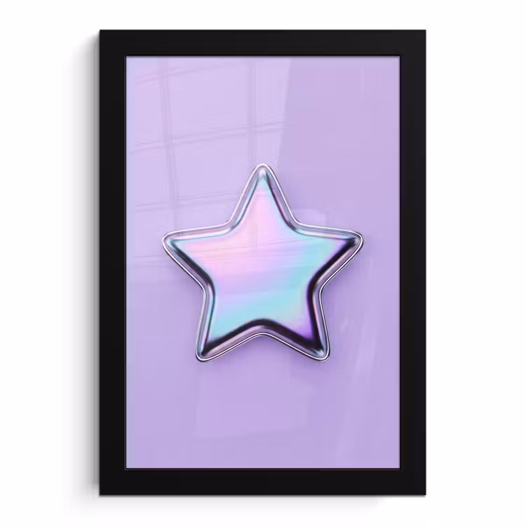 Bilder mit Rahmen - Stern – Holografisch – Modern — 1
