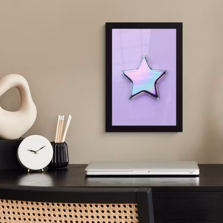 Bilder mit Rahmen - Stern – Holografisch – Modern — 2