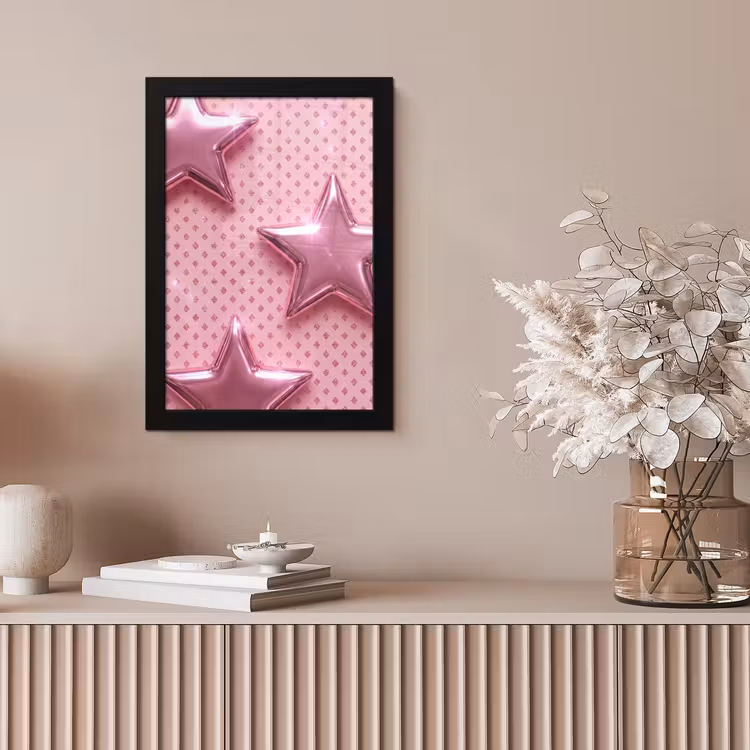 Bilder mit Rahmen - Sterne – Rosa – Abstrakt — 4