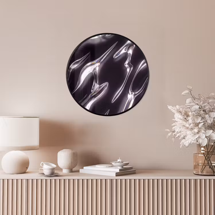 Poster im Rahmen Rund - Glas – Formen – Abstrakt — 5