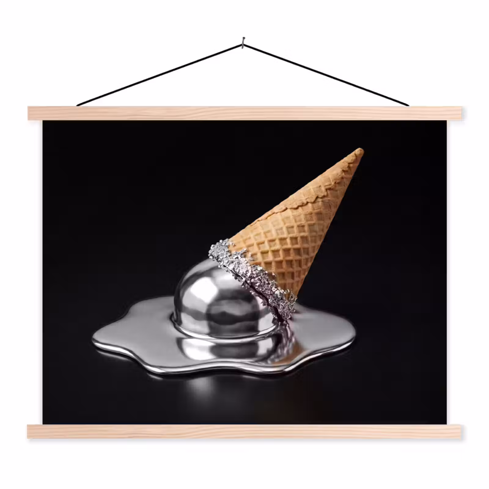 Stoffbild - Eis – Metall – Abstrakt — 1