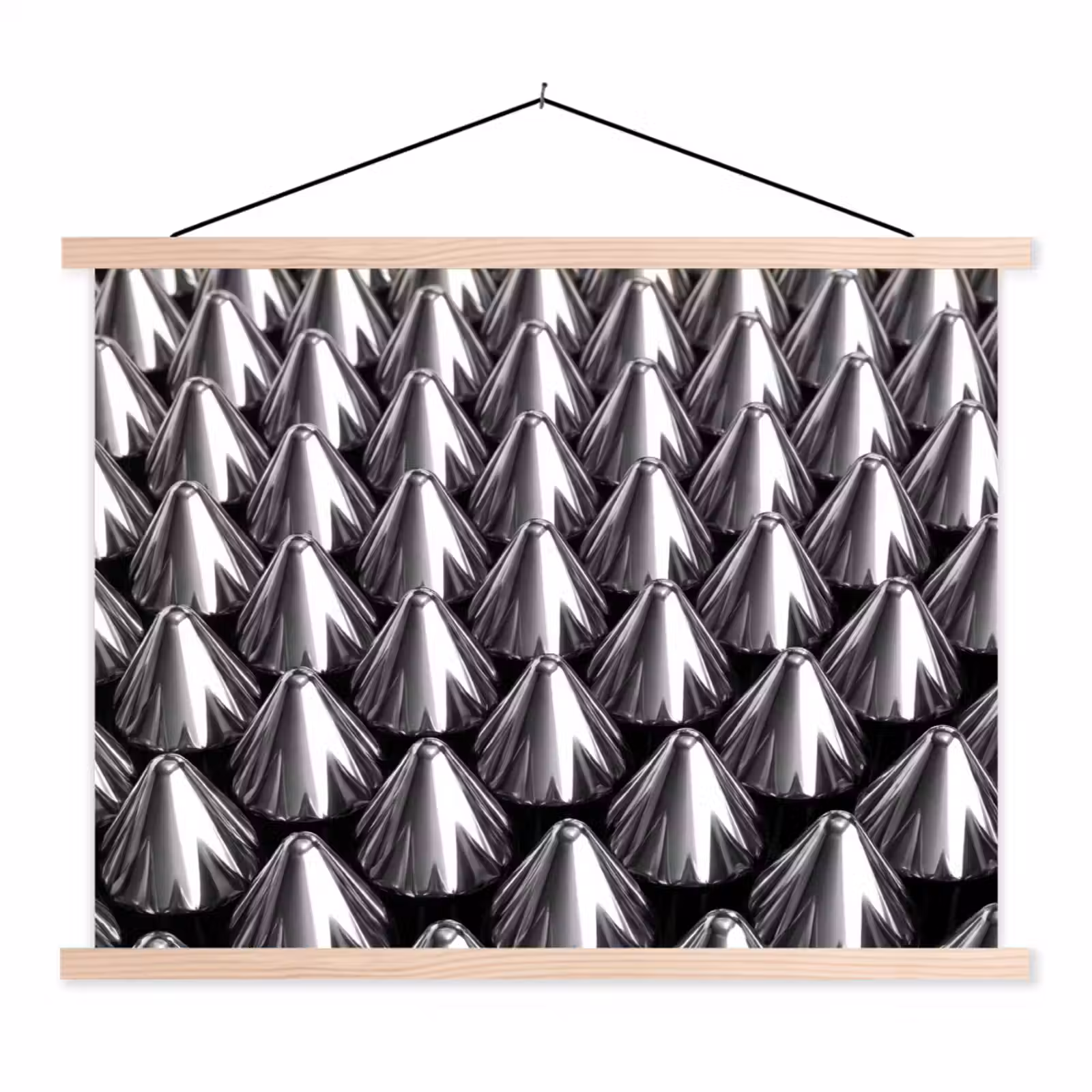 Stoffbild - Metallkegel – Muster — 1