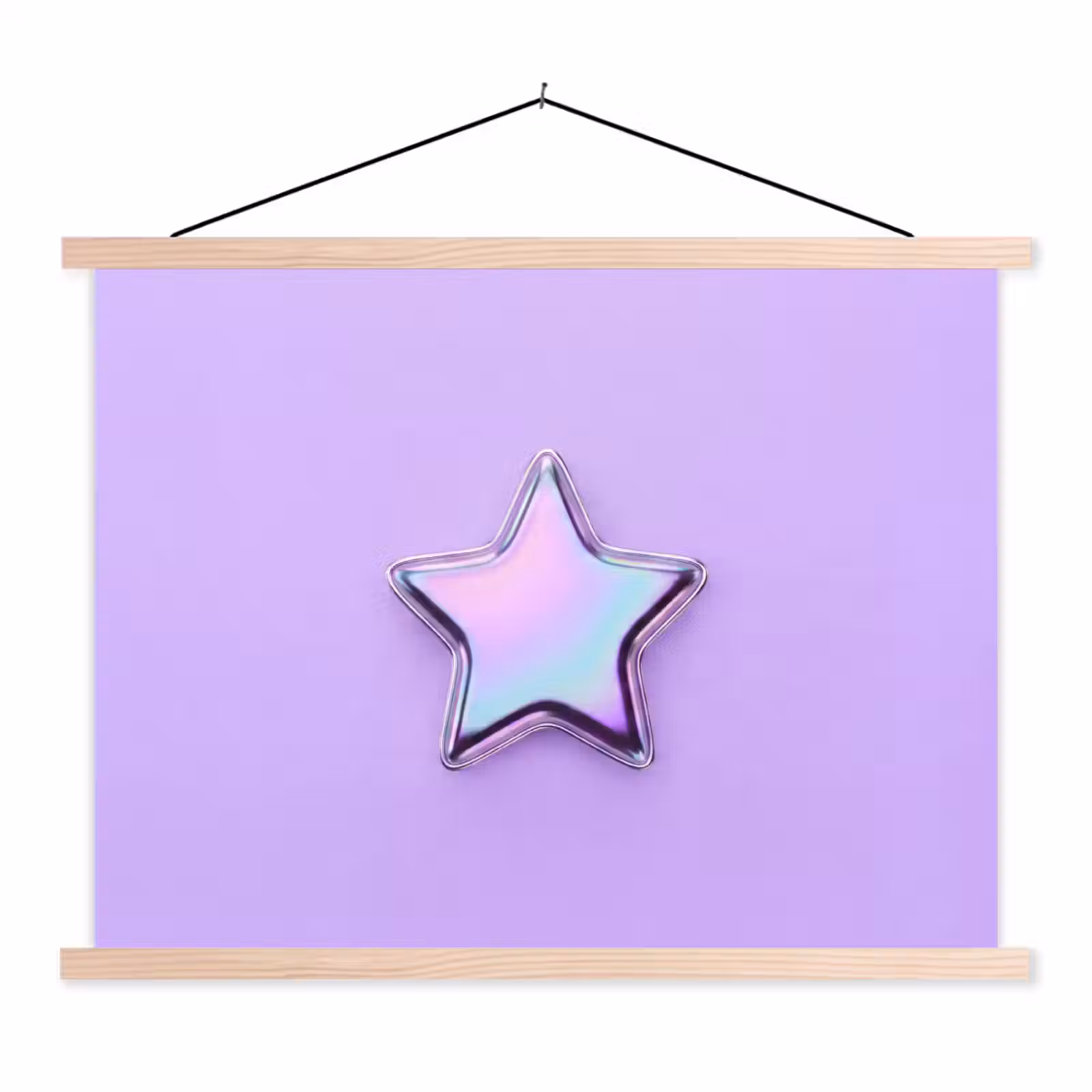 Stoffbild - Stern – Holografisch – Modern — 1