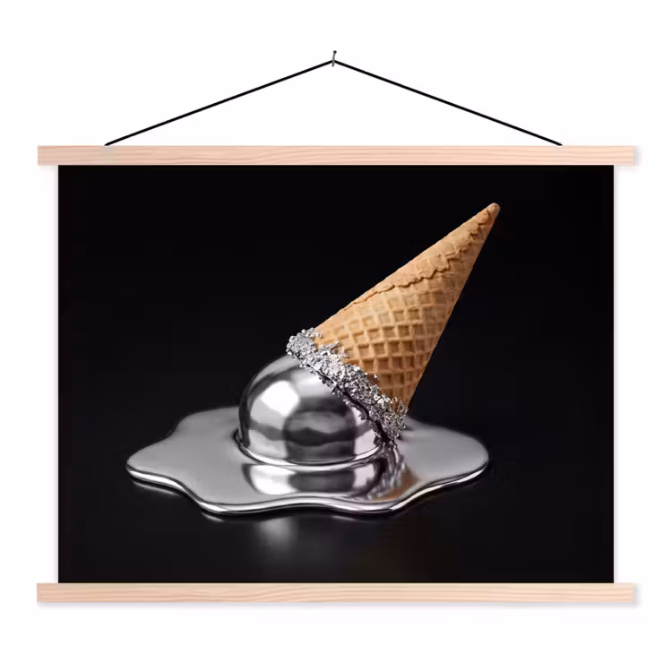 Stoffbild - Eis – Metall – Abstrakt — 1