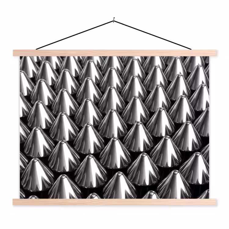 Stoffbild - Metallkegel – Muster — 1