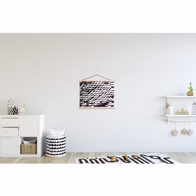 Stoffbild - Pailletten – Silber – Muster — 2