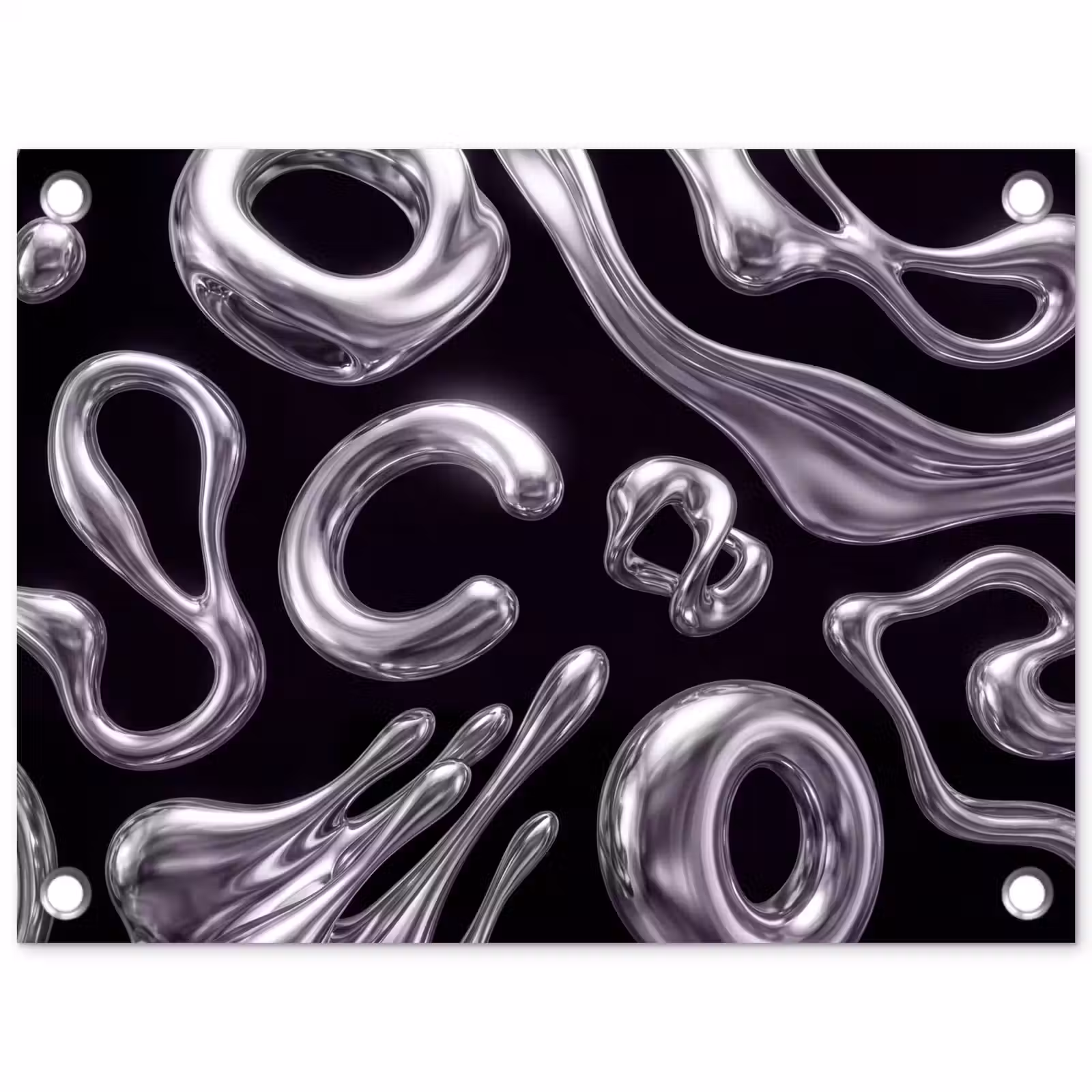 Gartenposter - Zusammenfassung – Formen – Silber — 1