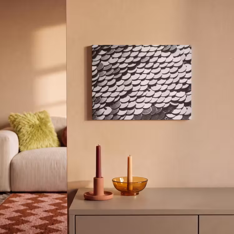 Akustikbild - Pailletten – Silber – Muster — 2