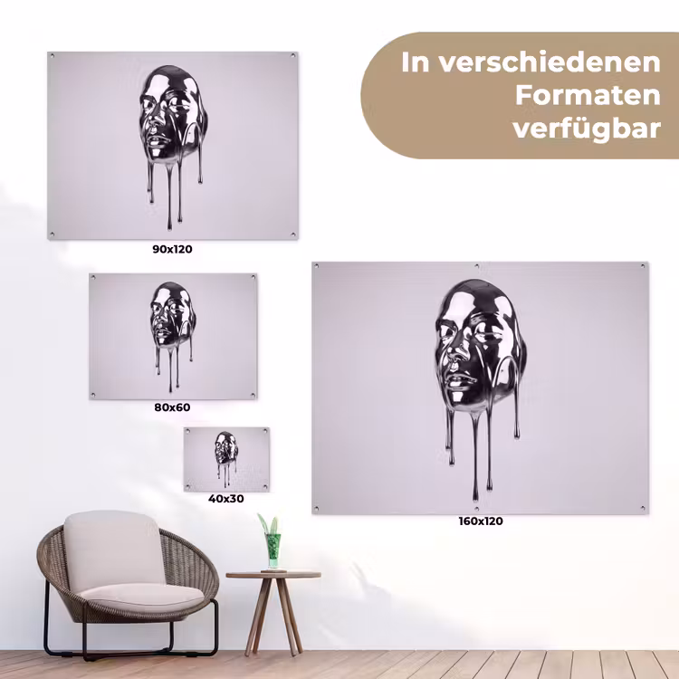 Gartenposter - Kopf – Schmelzend – Abstrakt — 6