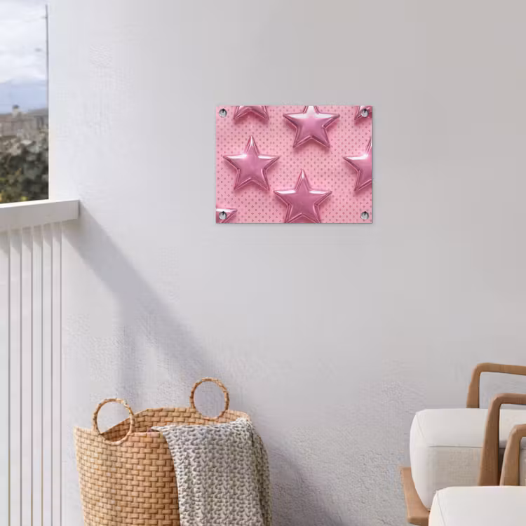 Gartenposter - Sterne – Rosa – Abstrakt — 5