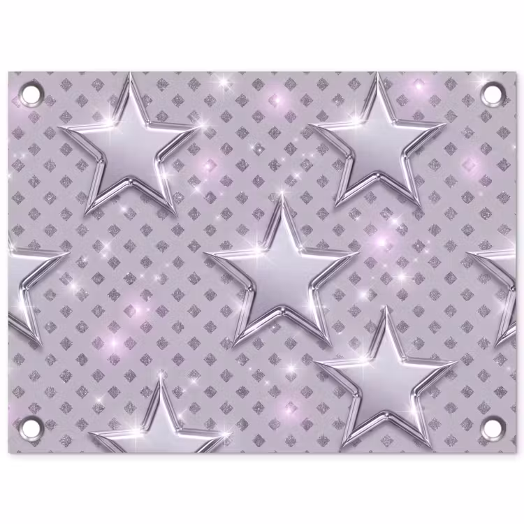 Gartenposter - Sterne – Silber – Abstrakt — 1