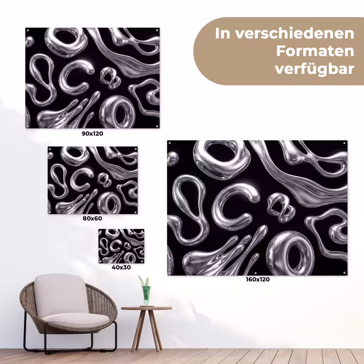 Gartenposter - Zusammenfassung – Formen – Silber — 6