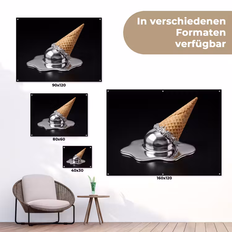 Gartenposter - Eis – Metall – Abstrakt — 6