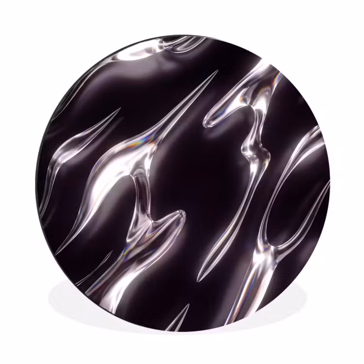 Alu-Dibond-Bild Rund - Glas – Formen – Abstrakt — 1