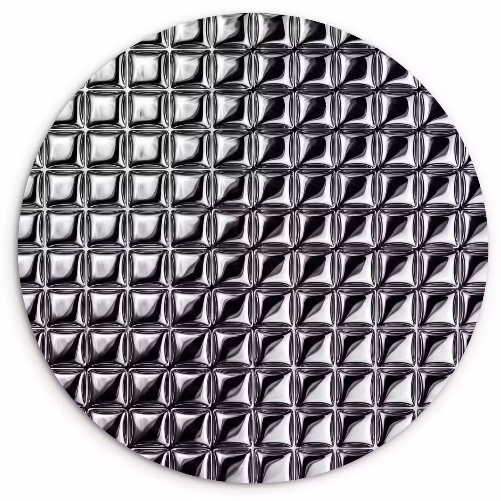 Glasbild Rund - Muster – Abstrakt – Schwarz-Weiß — 1