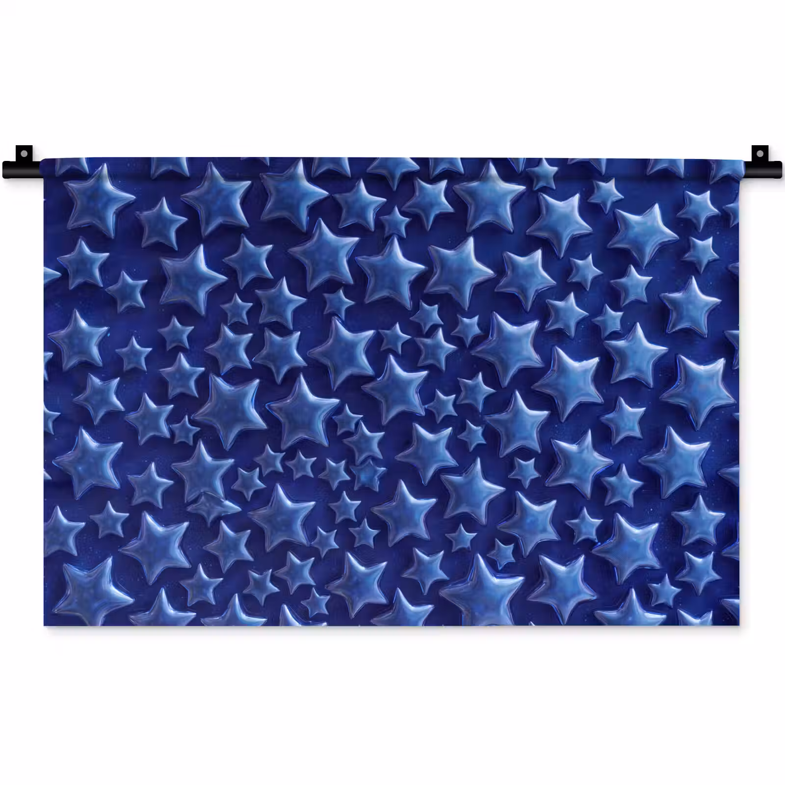 Wandteppich - Muster mit blauen Sternen — 1