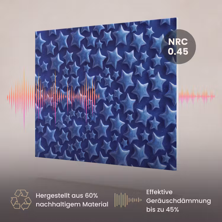Akustikbild - Muster mit blauen Sternen — 3