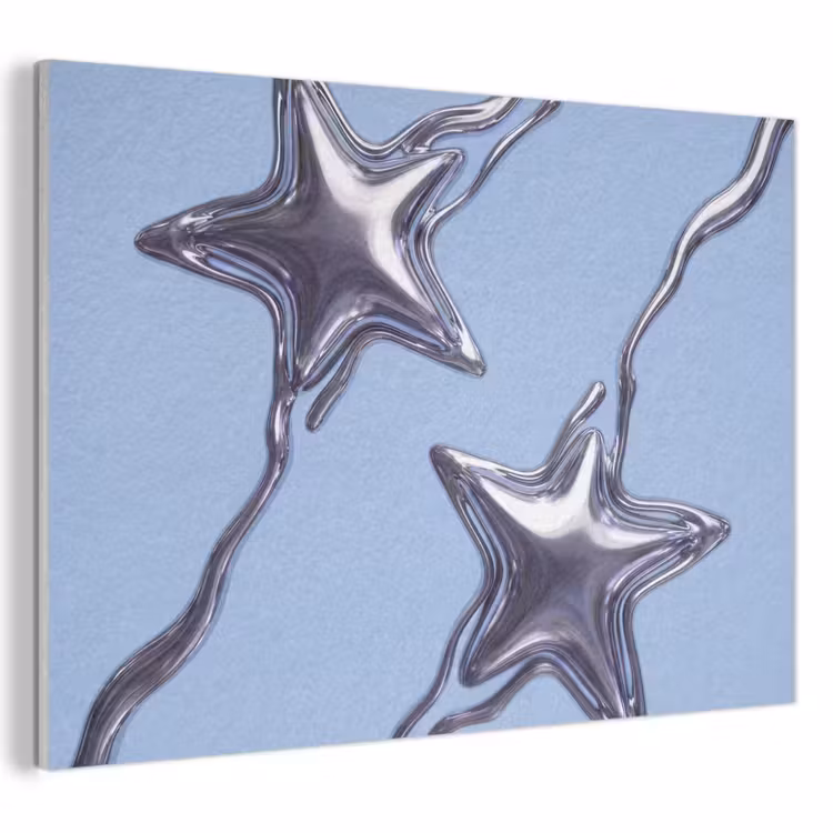 Akustikbild - Sterne – Flüssig – Silber — 1