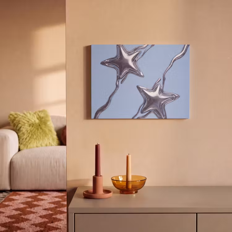 Akustikbild - Sterne – Flüssig – Silber — 2