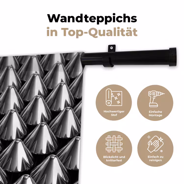 Wandteppich - Metallkegel – Muster — 7