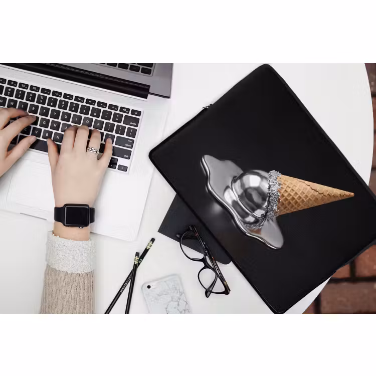 Laptop hülle - Eis – Metall – Abstrakt — 3