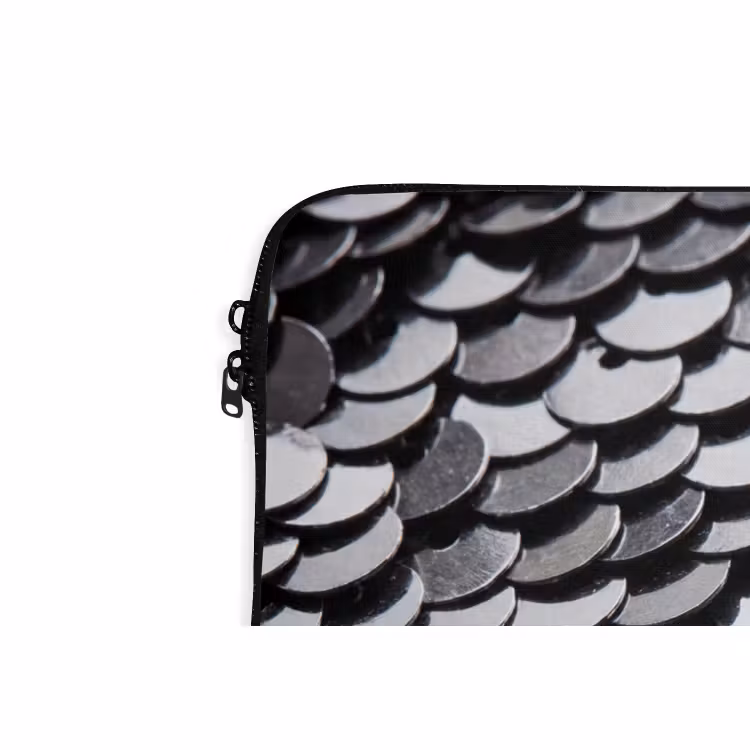 Laptop hülle - Pailletten – Silber – Muster — 5
