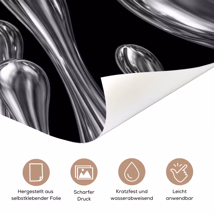 Türtapete - Zusammenfassung – Formen – Silber — 8