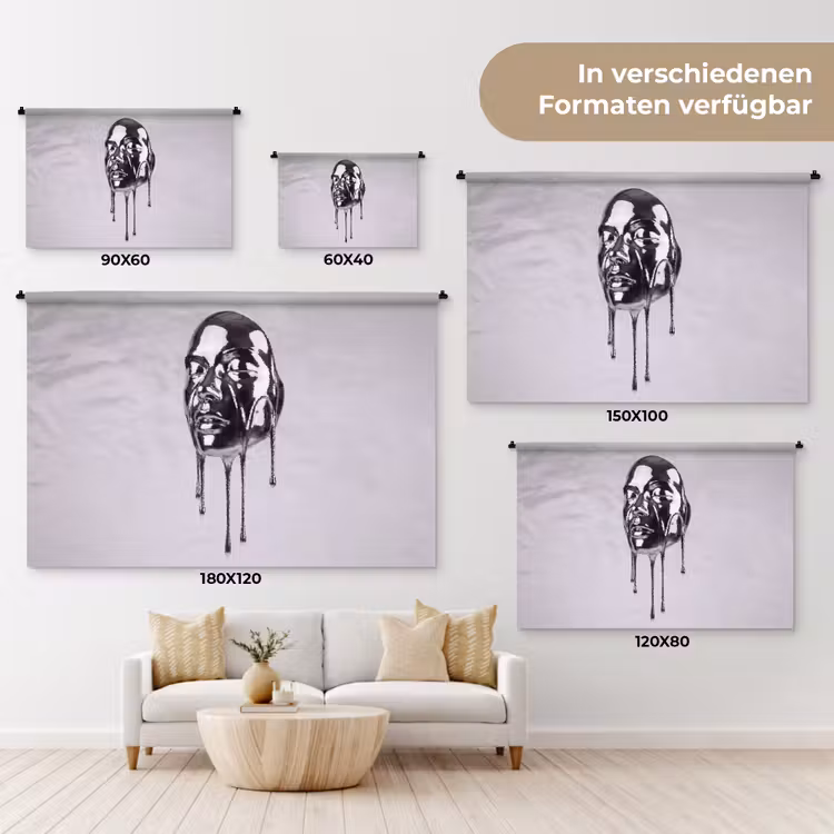 Wandteppich - Kopf – Schmelzend – Abstrakt — 8